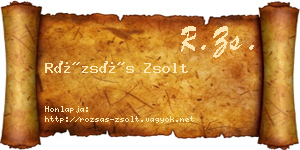 Rózsás Zsolt névjegykártya
